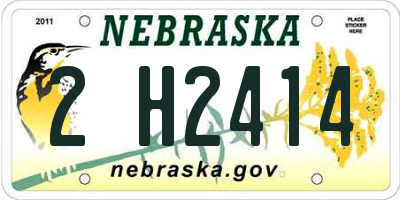 NE license plate 2H2414