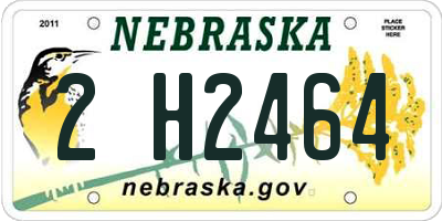 NE license plate 2H2464