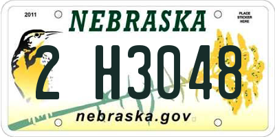 NE license plate 2H3048