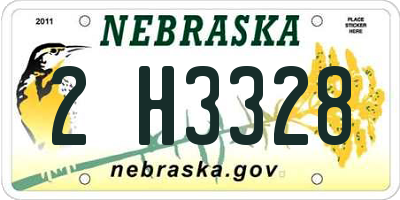 NE license plate 2H3328