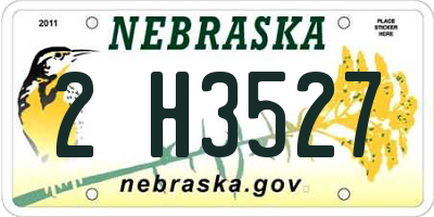NE license plate 2H3527