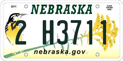 NE license plate 2H3711