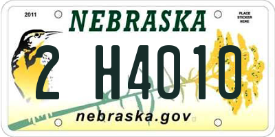 NE license plate 2H4010