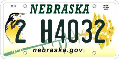 NE license plate 2H4032