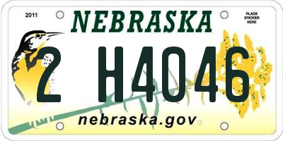 NE license plate 2H4046