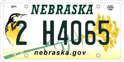 NE license plate 2H4065