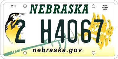 NE license plate 2H4067
