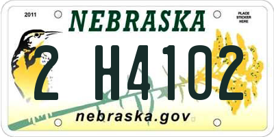 NE license plate 2H4102
