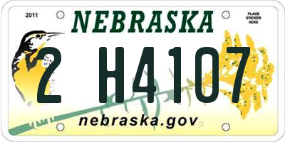 NE license plate 2H4107