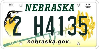 NE license plate 2H4135