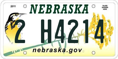 NE license plate 2H4214