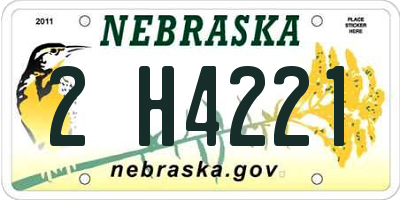 NE license plate 2H4221