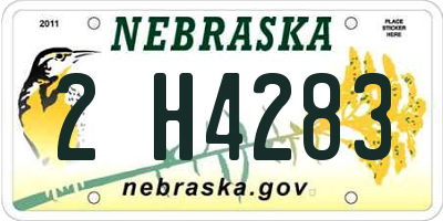NE license plate 2H4283
