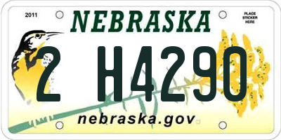 NE license plate 2H4290