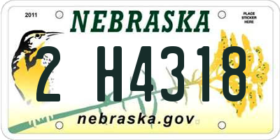 NE license plate 2H4318