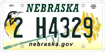 NE license plate 2H4329