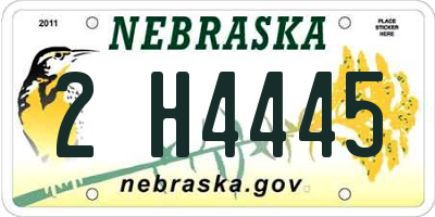 NE license plate 2H4445