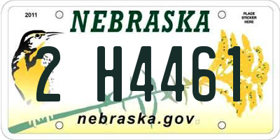 NE license plate 2H4461