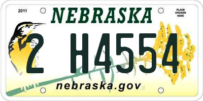 NE license plate 2H4554
