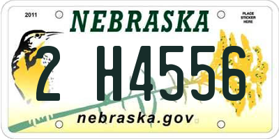 NE license plate 2H4556