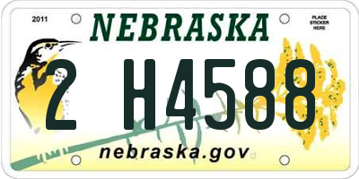 NE license plate 2H4588