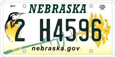 NE license plate 2H4596