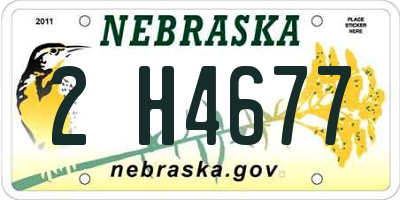 NE license plate 2H4677