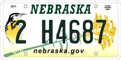 NE license plate 2H4687
