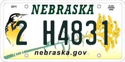 NE license plate 2H4831