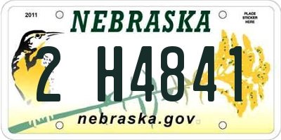 NE license plate 2H4841