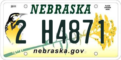 NE license plate 2H4871