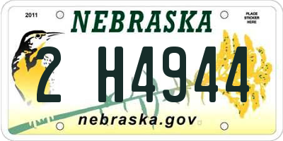 NE license plate 2H4944
