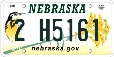 NE license plate 2H5161
