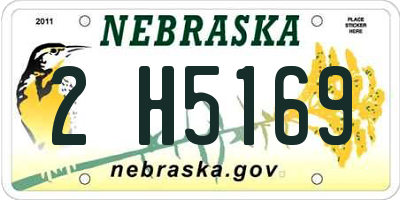 NE license plate 2H5169