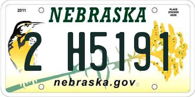 NE license plate 2H5191