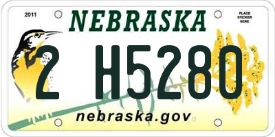 NE license plate 2H5280
