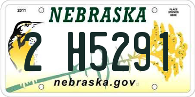 NE license plate 2H5291