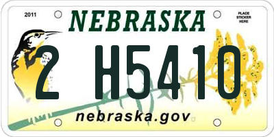 NE license plate 2H5410