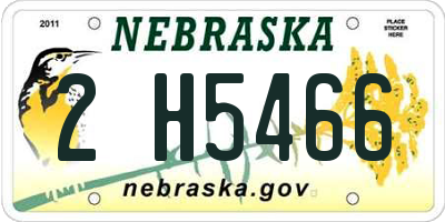 NE license plate 2H5466