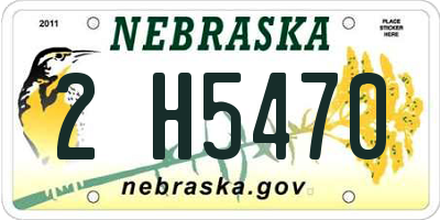 NE license plate 2H5470