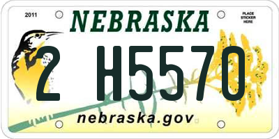 NE license plate 2H5570