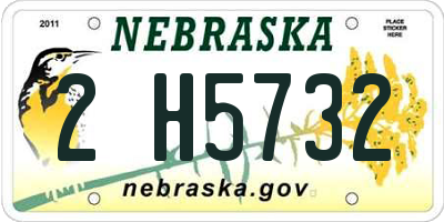 NE license plate 2H5732