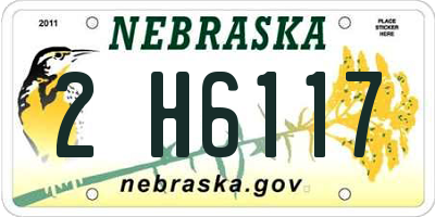 NE license plate 2H6117