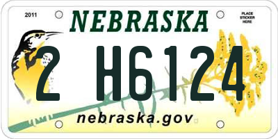NE license plate 2H6124
