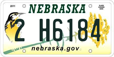 NE license plate 2H6184