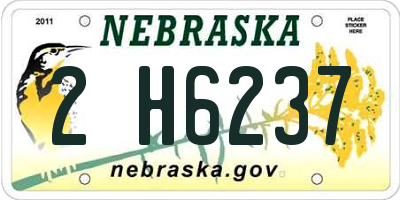 NE license plate 2H6237