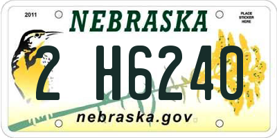 NE license plate 2H6240