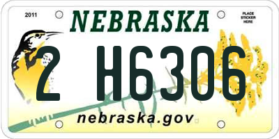 NE license plate 2H6306