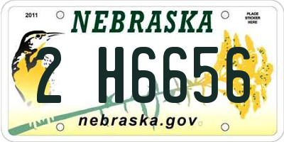 NE license plate 2H6656