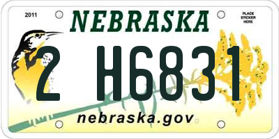 NE license plate 2H6831